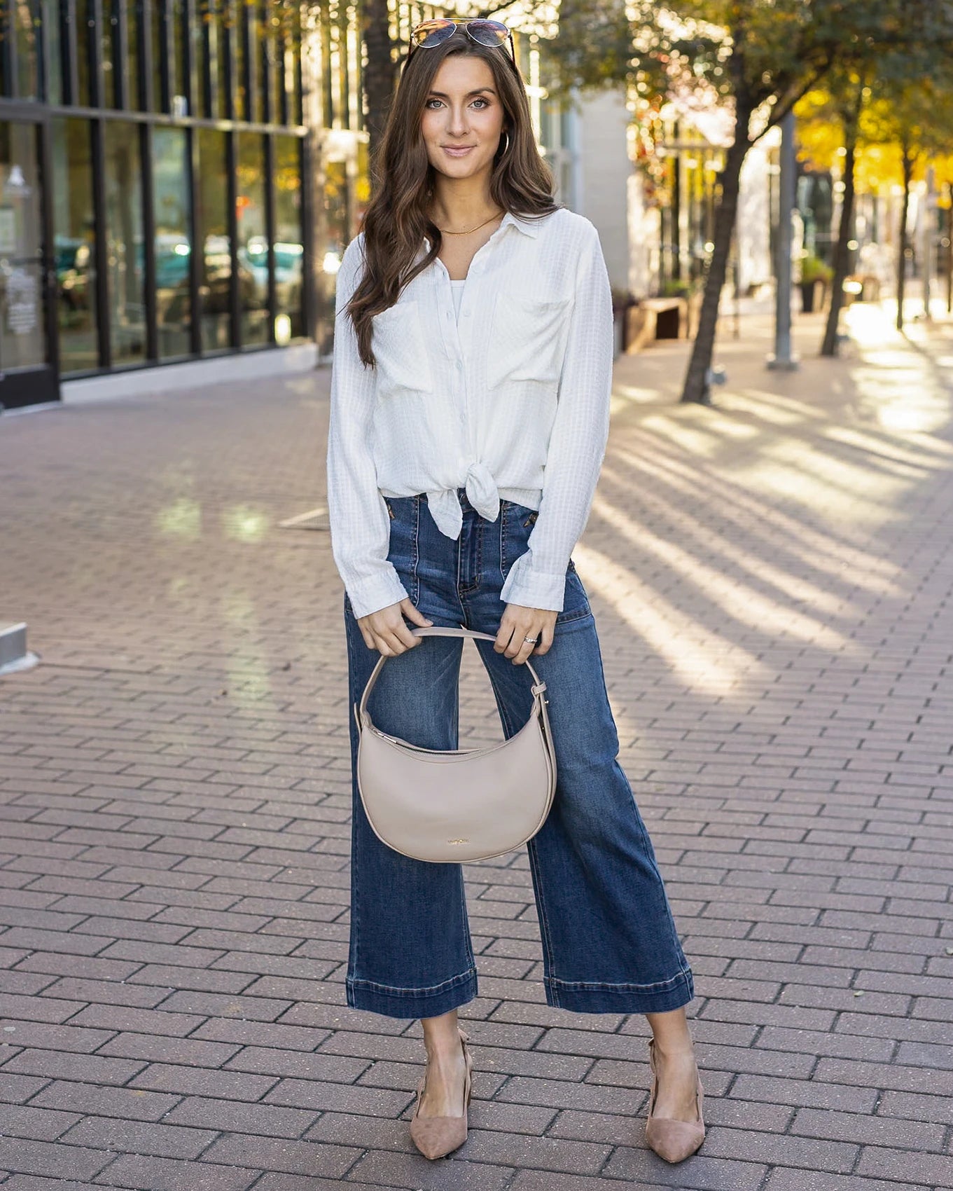 Favorite Button Up Top in Soft White