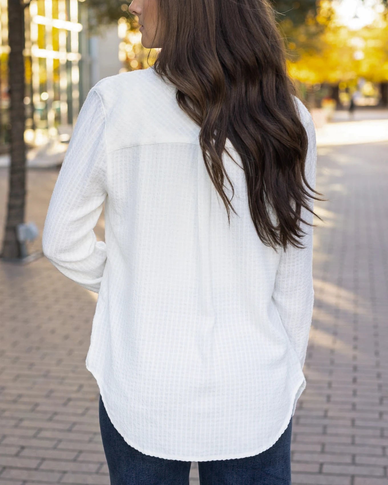 Favorite Button Up Top in Soft White